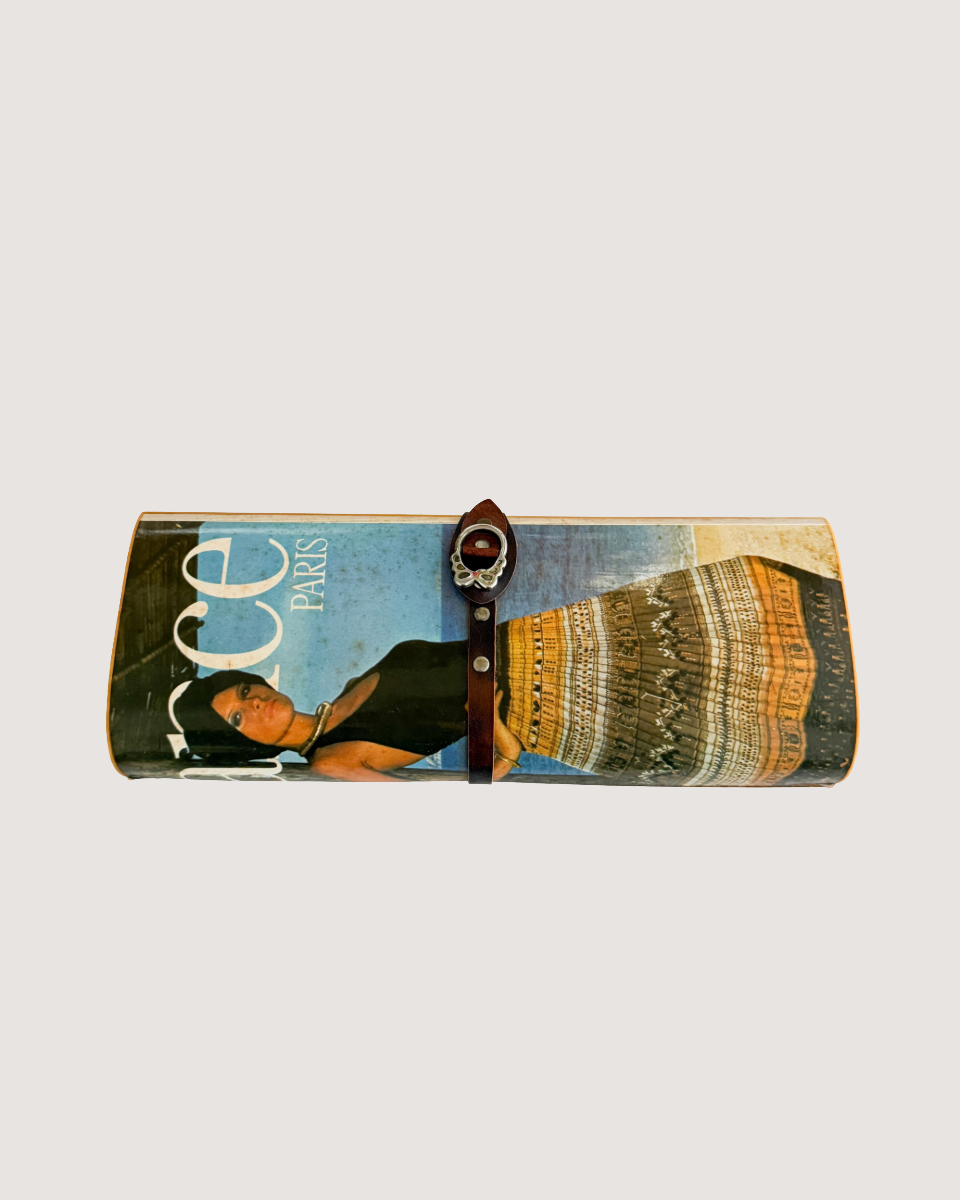 Vintage 1970's Parisian Magazine Clutch Purse - As Seen On Sex and